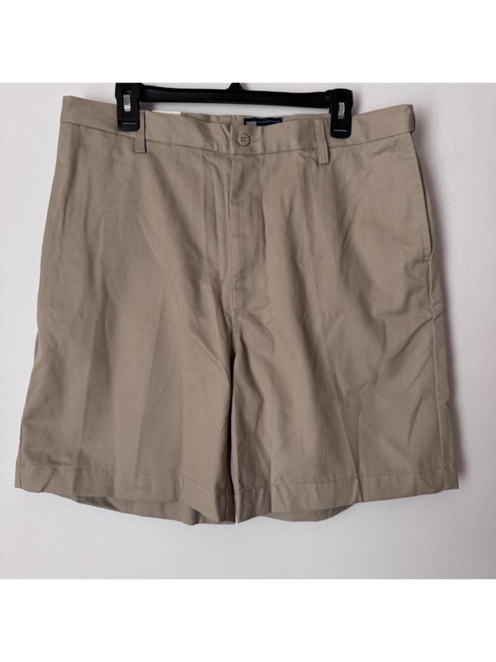 Blue Generation Men Khaki Chino Flat Front Shorts W36